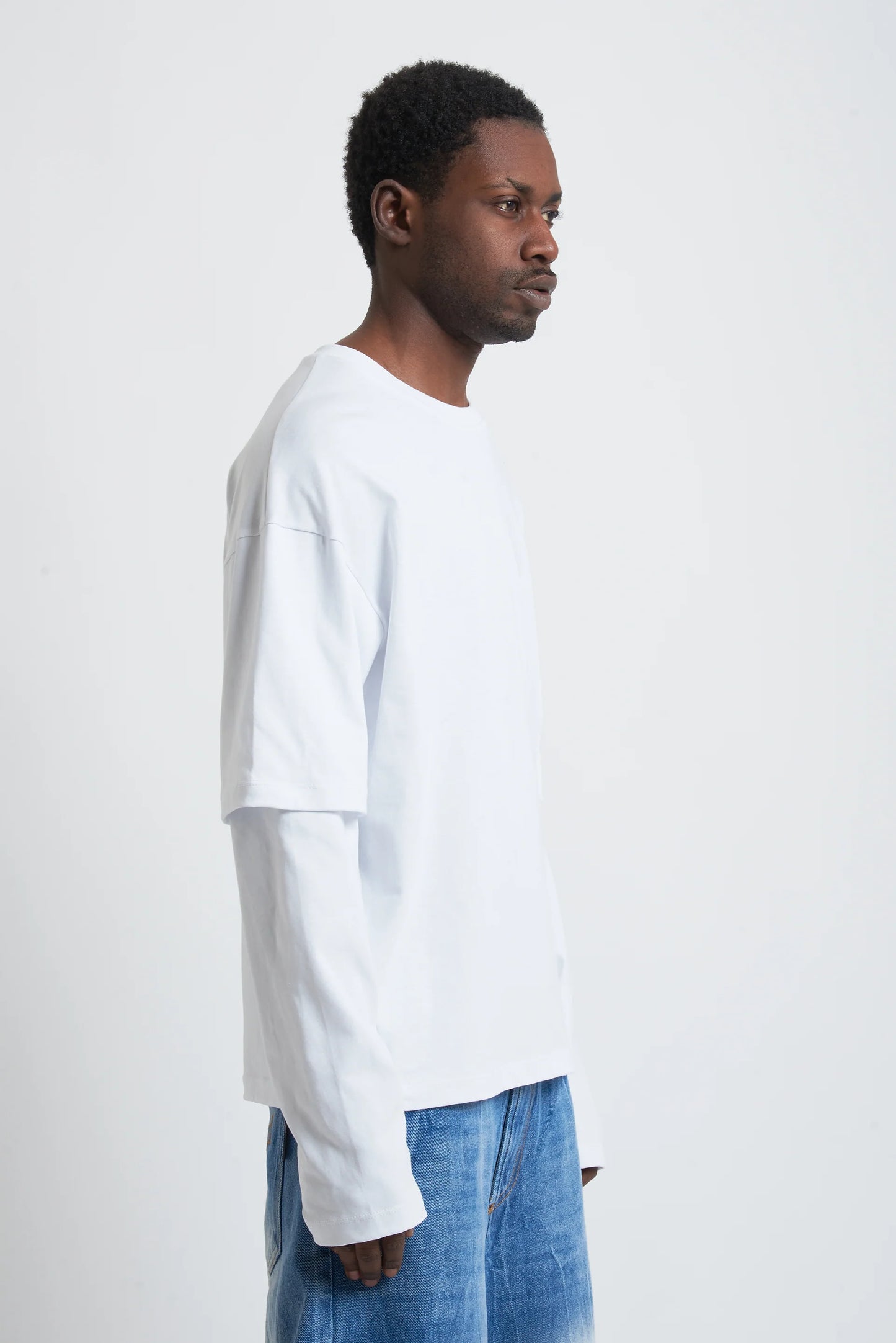 Double Sleeve Logo White