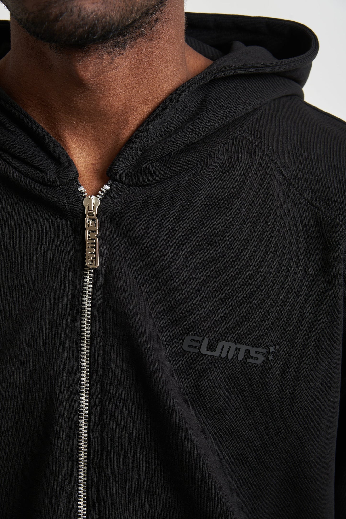 Hoodie Basic Full Zip Black