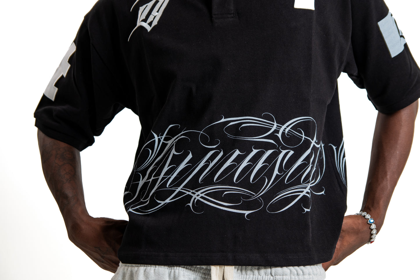 Dynasty Black Script Polo