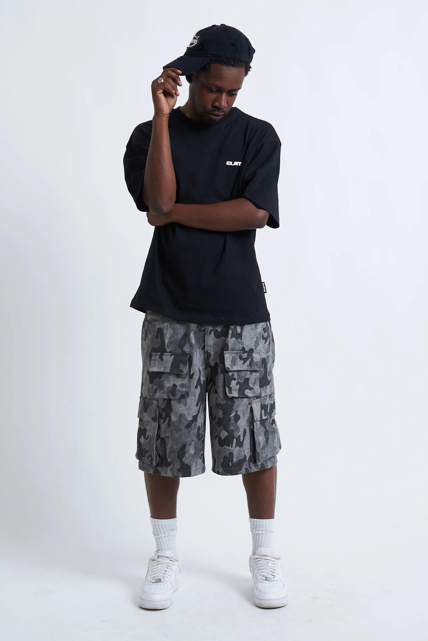 Jorts Cargo Military Black