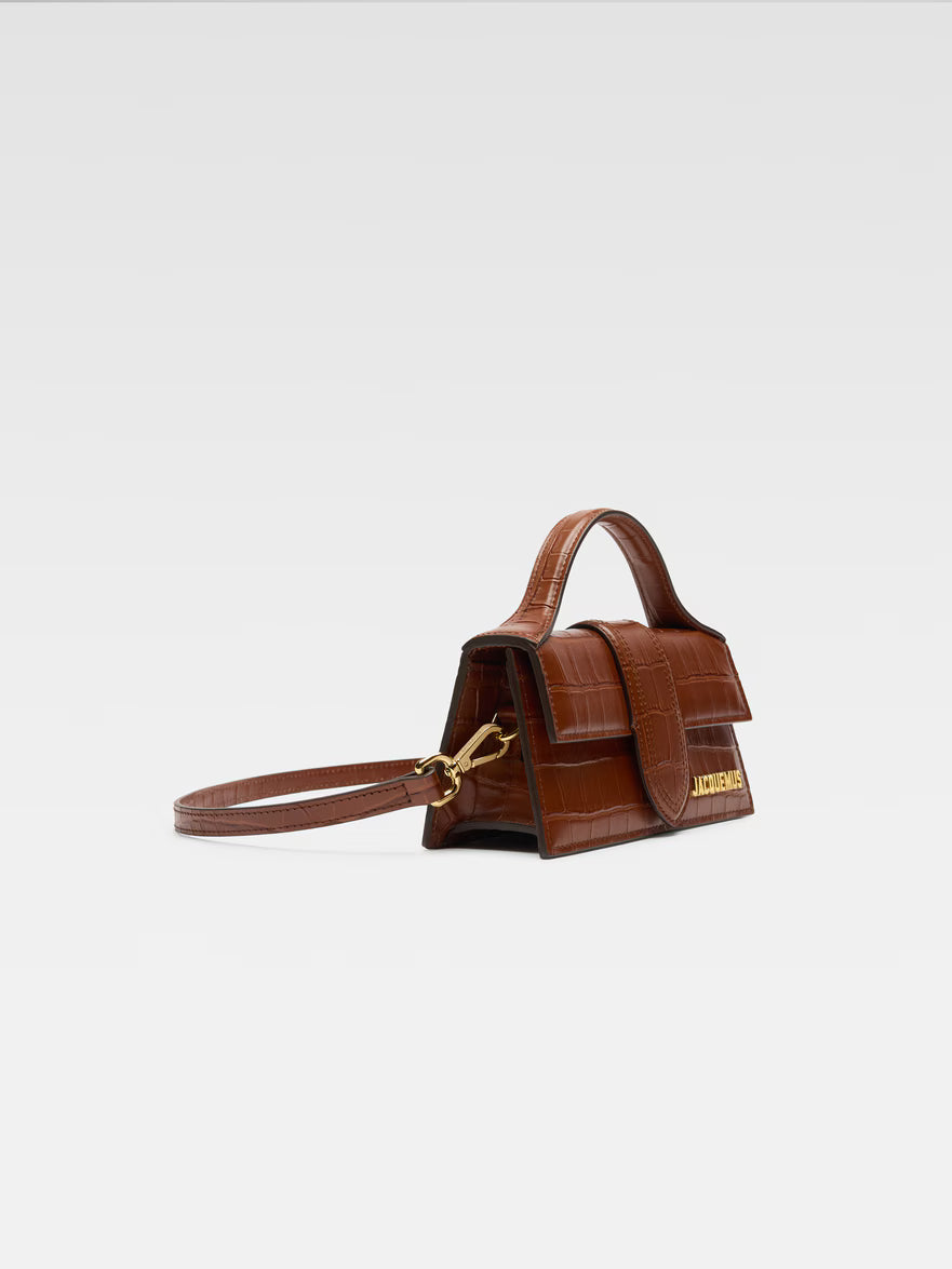 Jacquemus Le Bambino Croco Dark Brown
