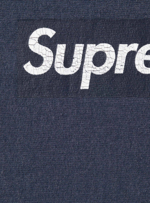 Supreme Washed Box Logo Crewneck Nvy