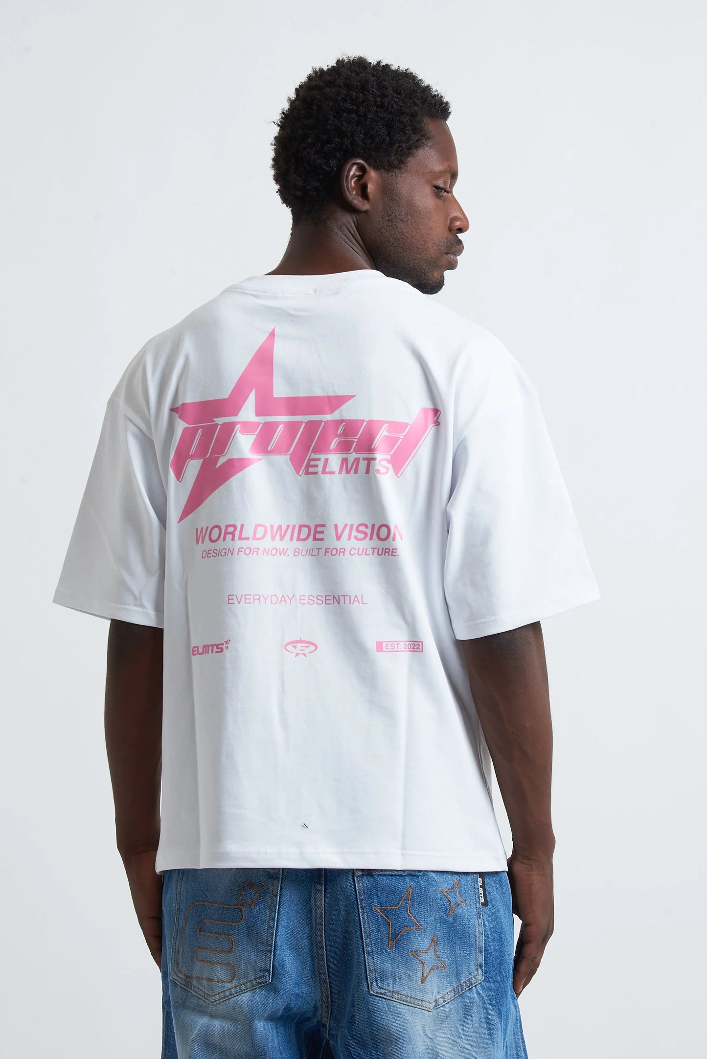 Tee Project Elmts White-Pink