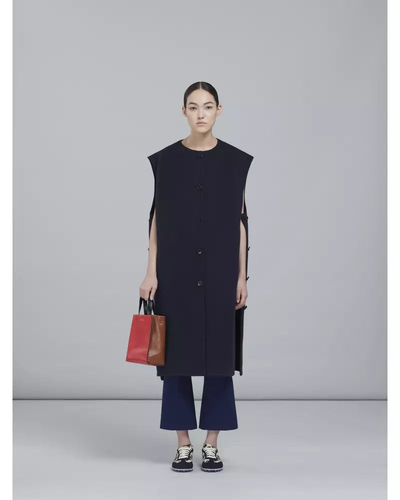 Marni Mini borsa MUSEO SOFT in pelle rossa e marrone