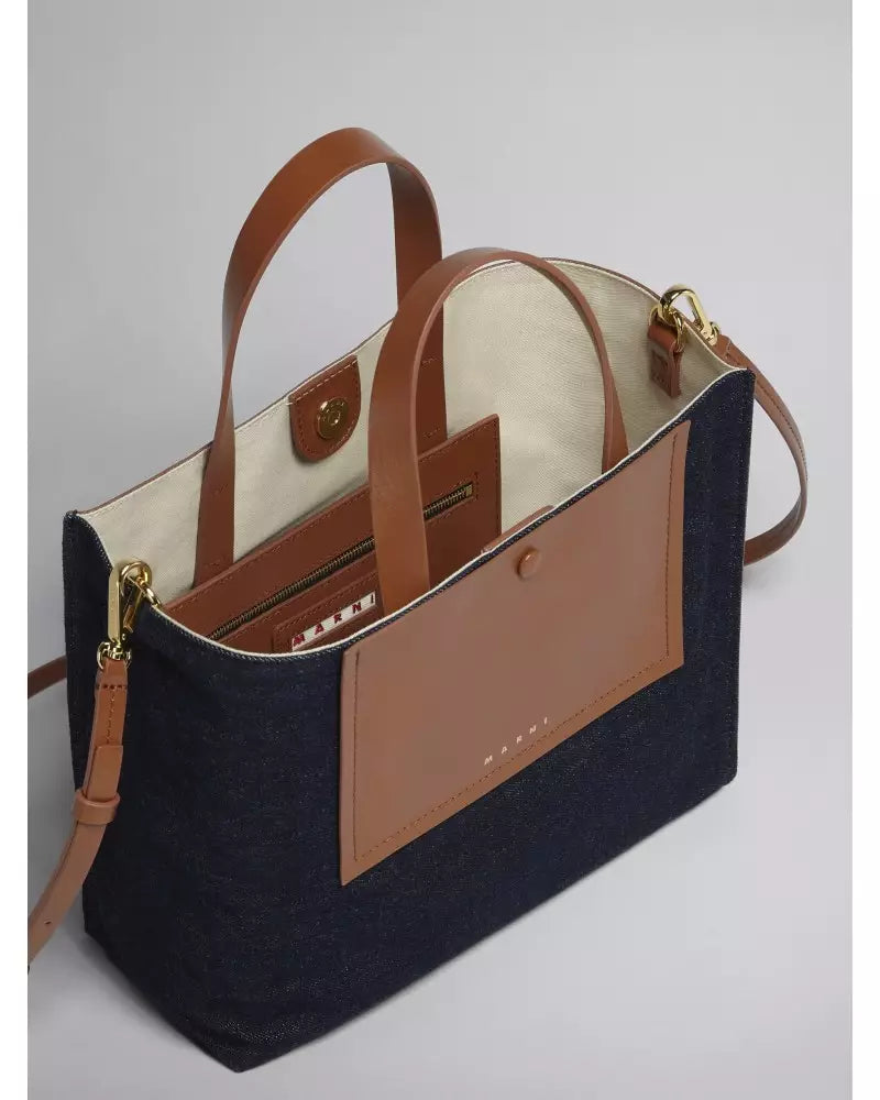 Marni Museo pocket-detail Shoulder Bag Blue
