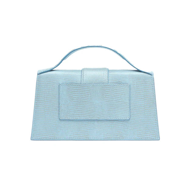 Jacquemus Grand Bambino Light Blue Lizard