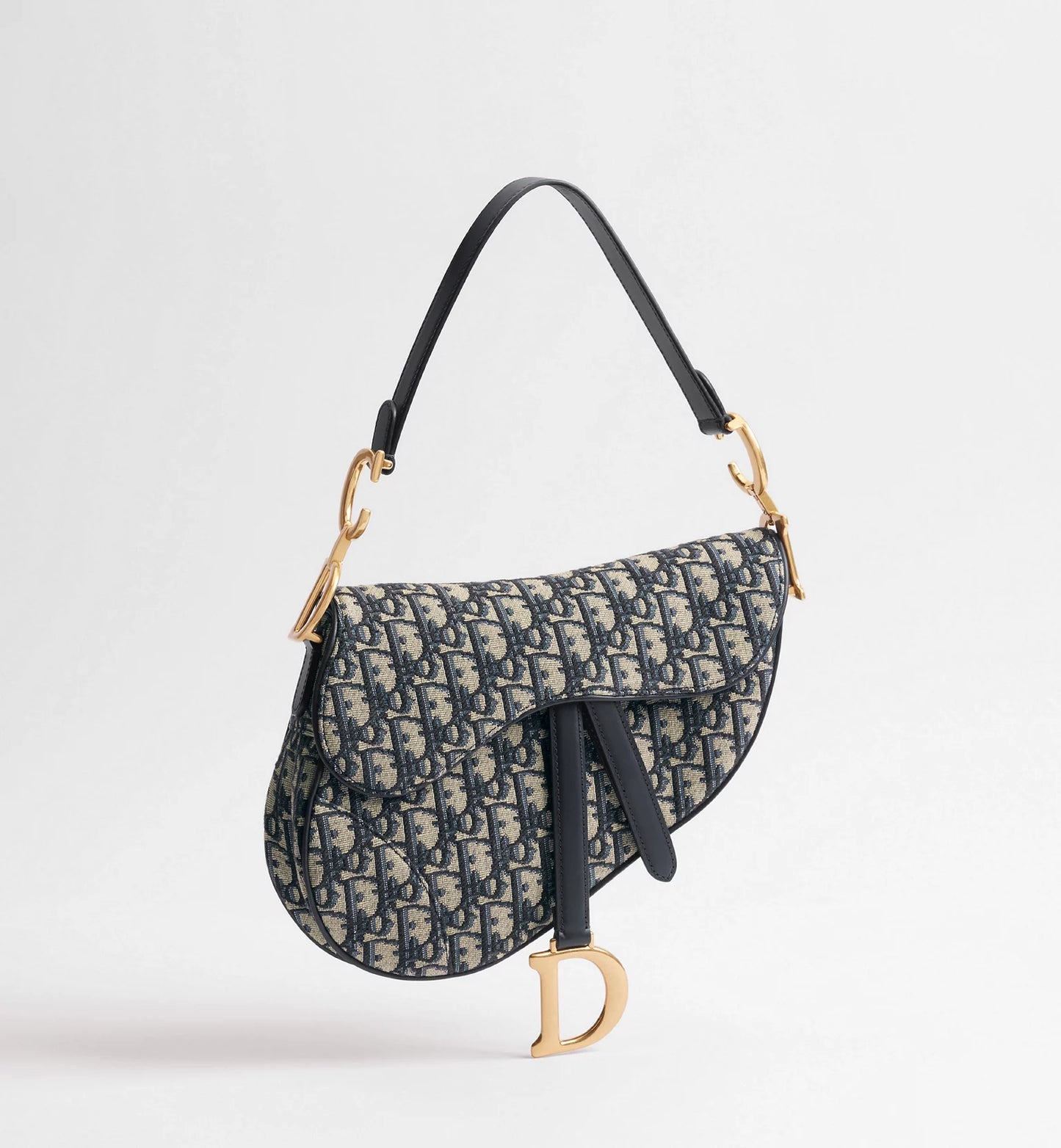 Borsa a tracolla Saddle Jacquard Dior Oblique blu