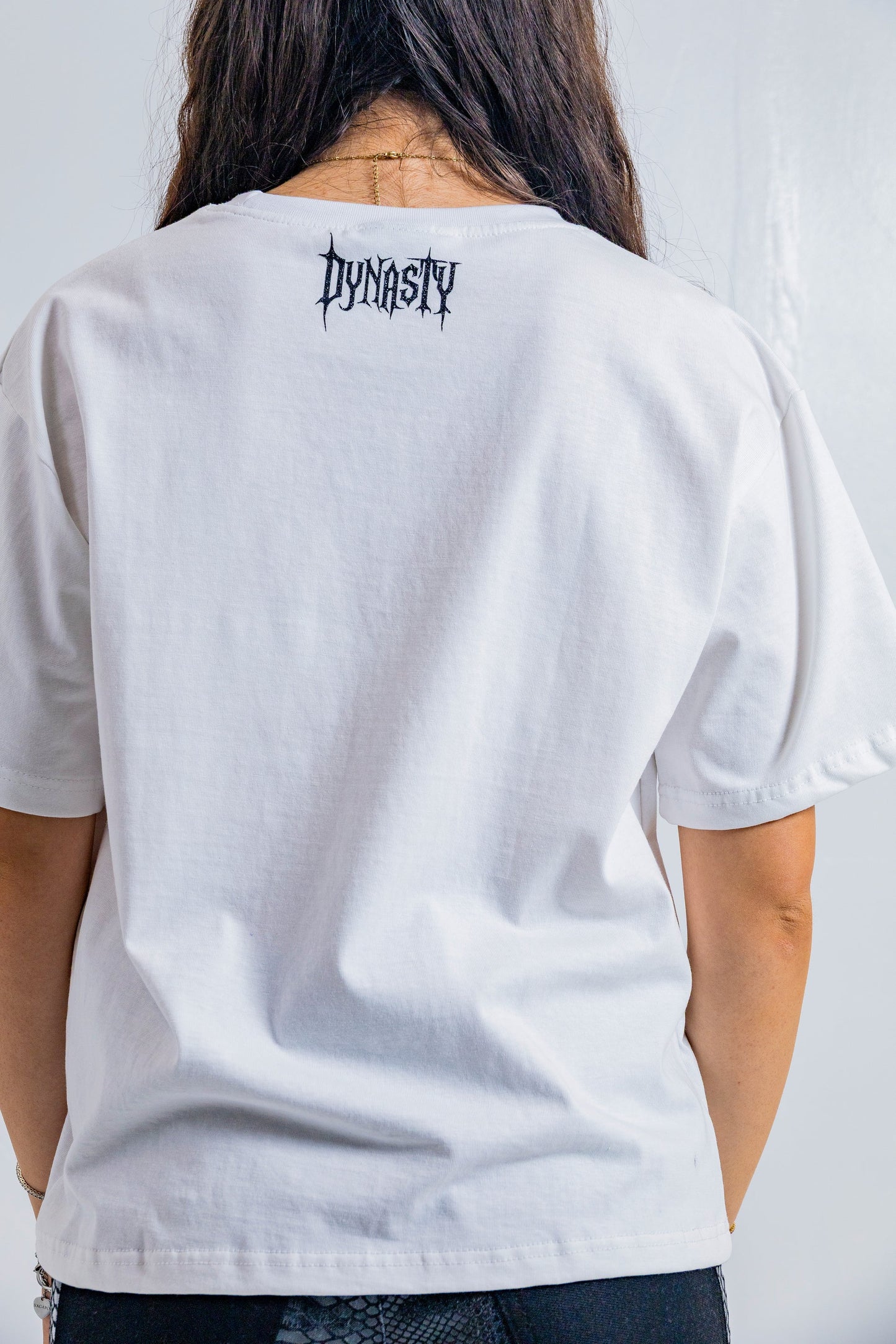 Dynasty Crystal Script Tee White