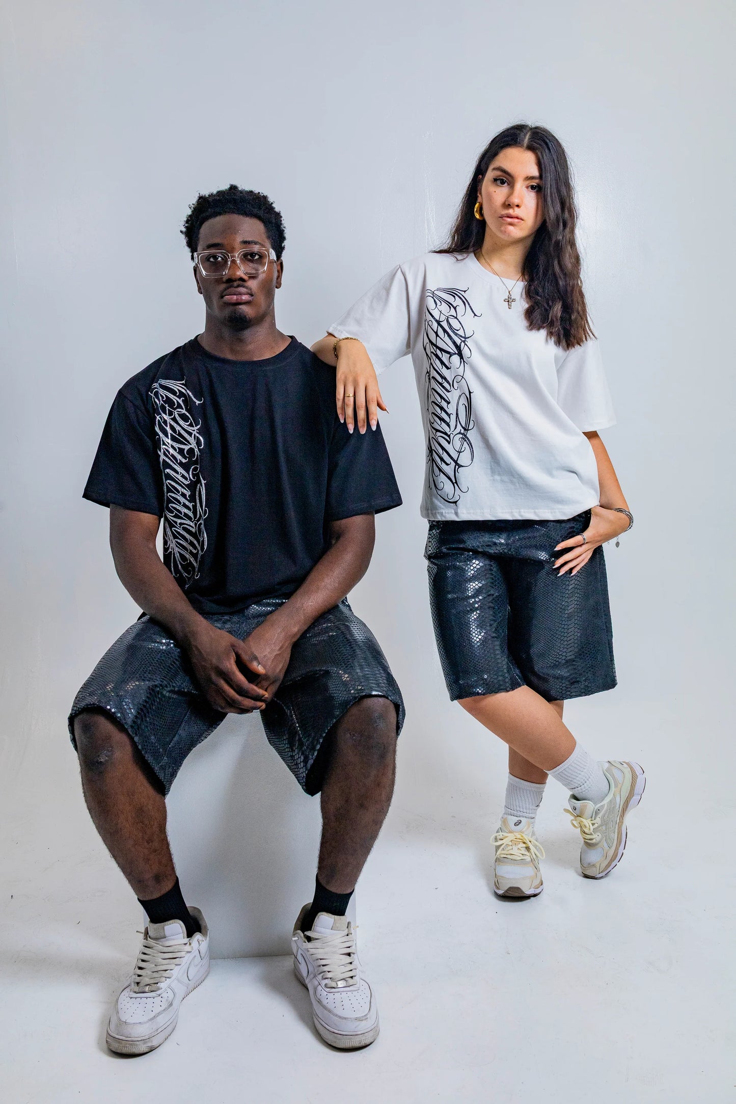 Dynasty Crystal Script Tee White