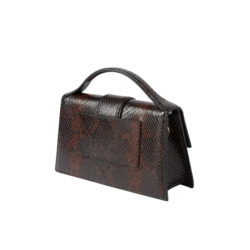 Jacquemus Grand Bambino Brown Python