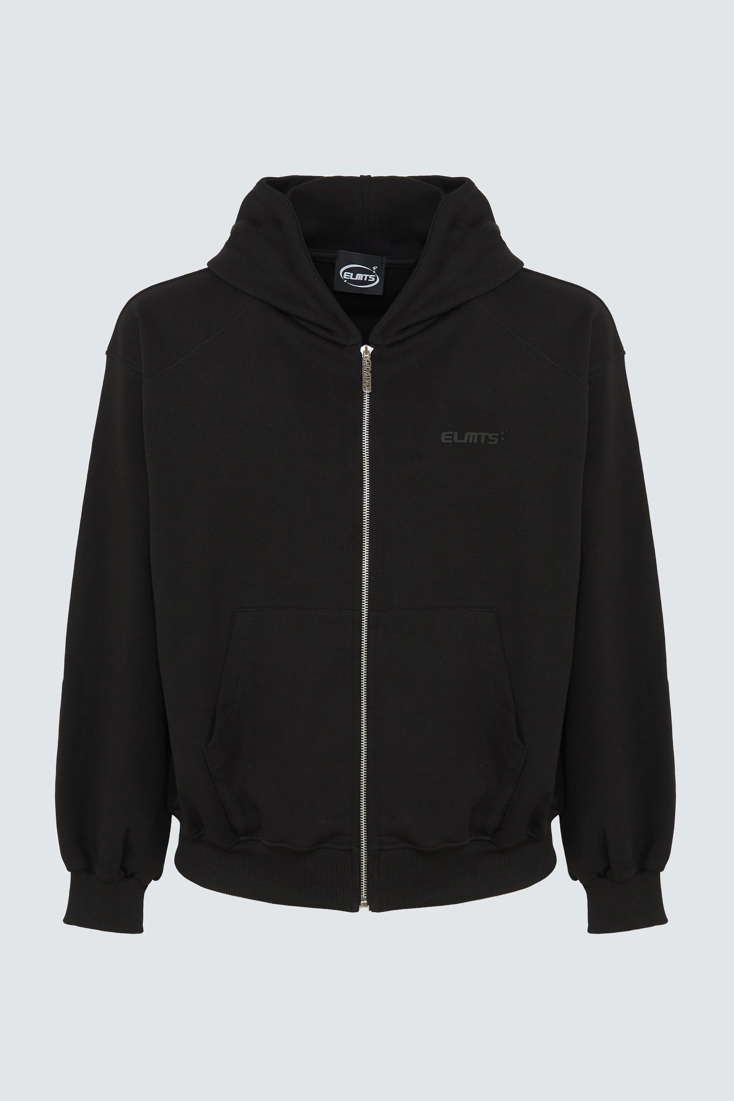 Hoodie Basic Full Zip Black
