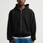Hoodie Basic Full Zip Black