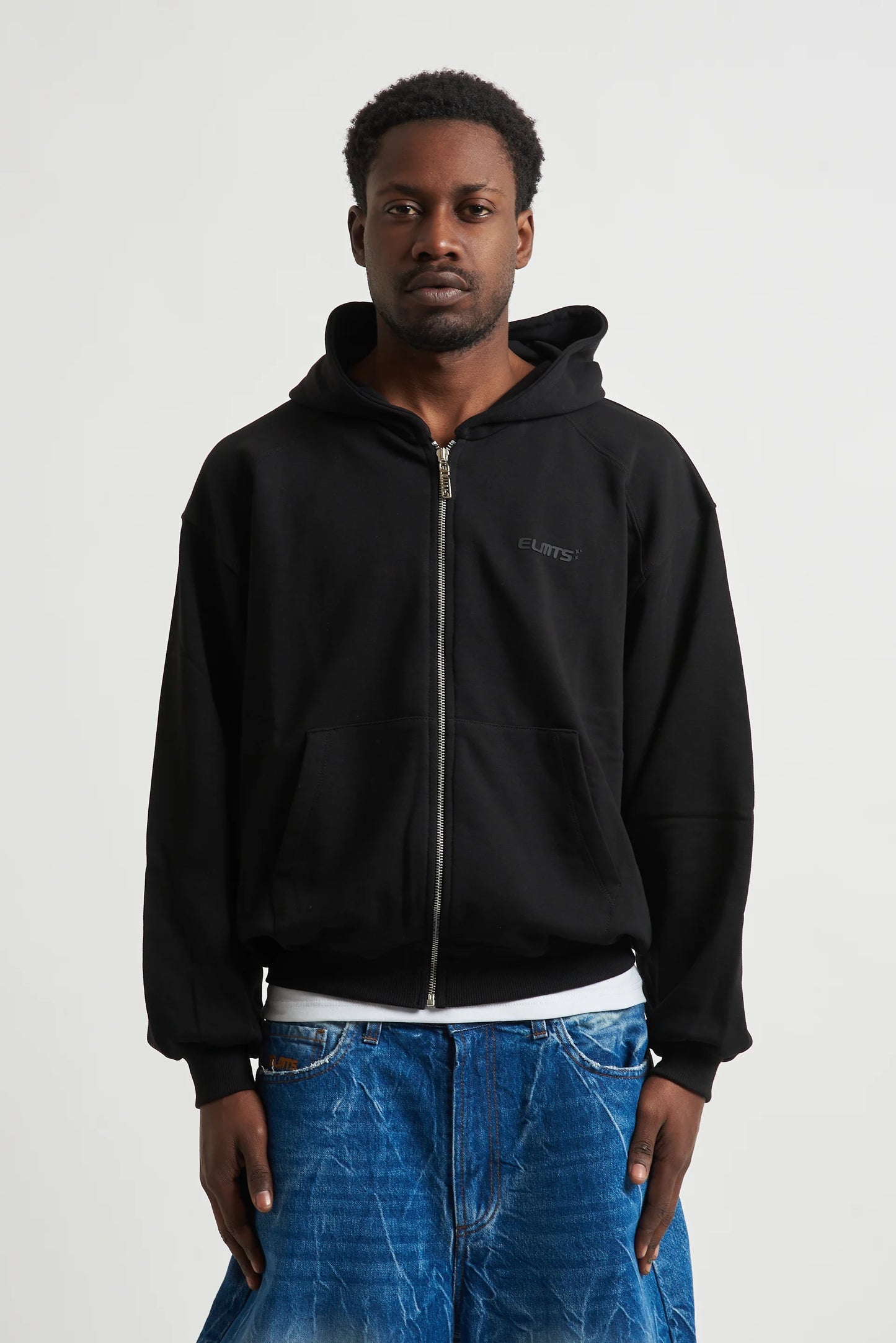 Hoodie Basic Full Zip Black