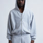 Hoodie Basic Full Zip Grey