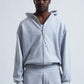 Hoodie Basic Full Zip Grey