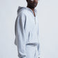 Hoodie Basic Full Zip Grey
