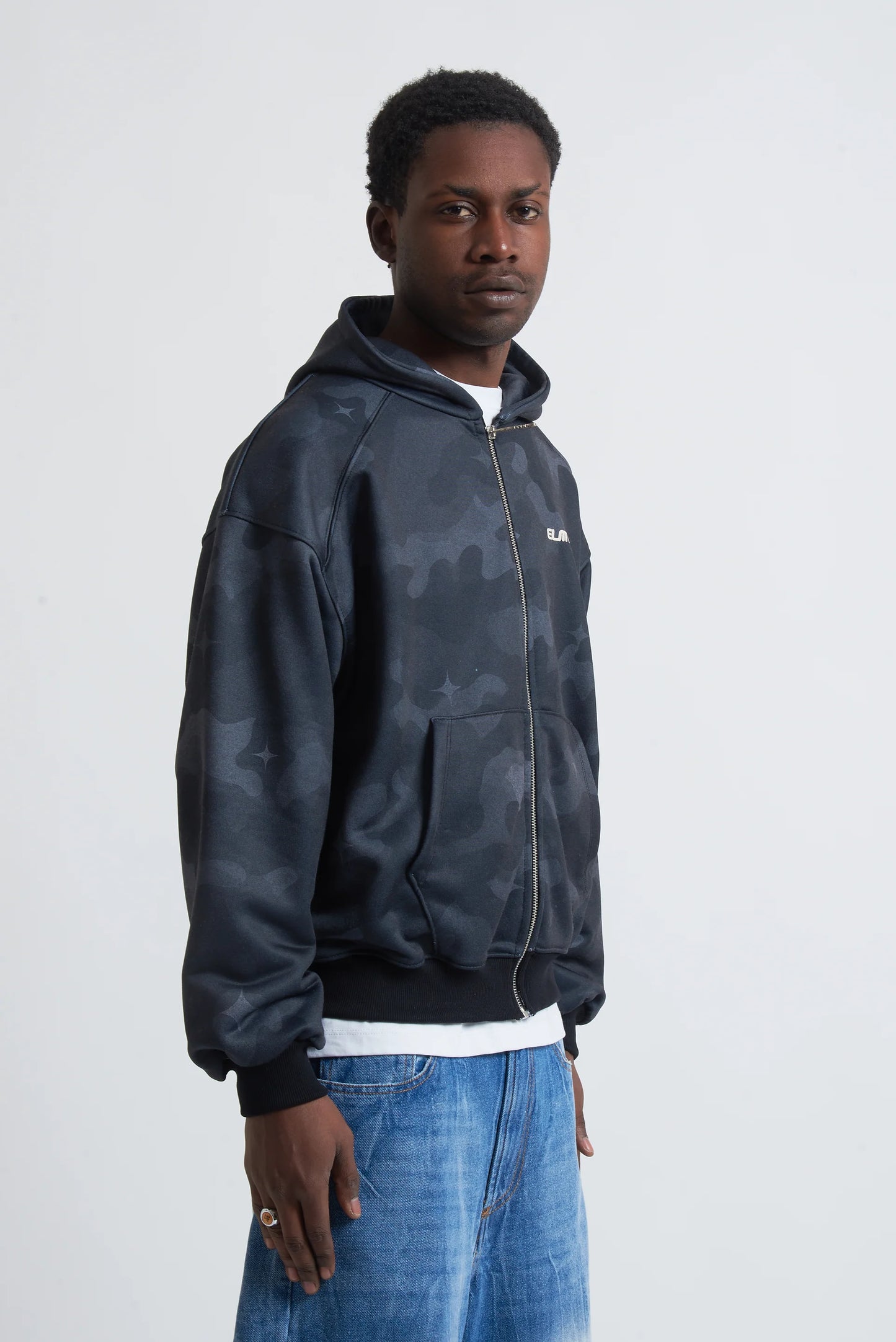 Hoodie Military Perls Black