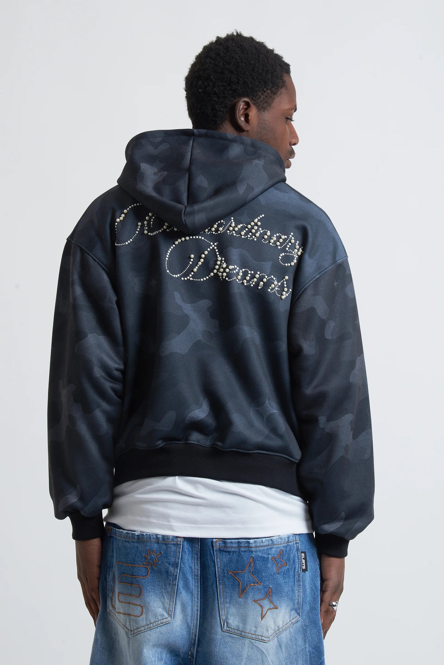 Hoodie Military Perls Black