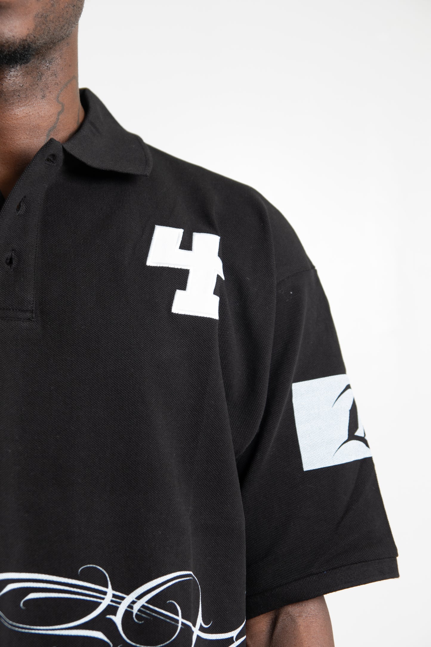 Dynasty Black Script Polo