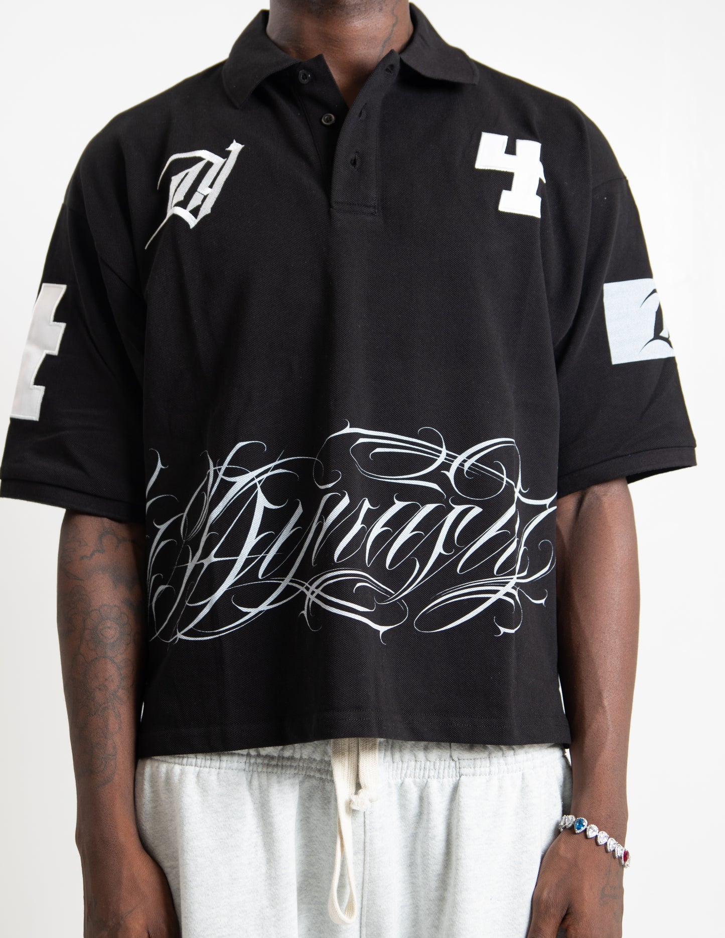 Dynasty Black Script Polo