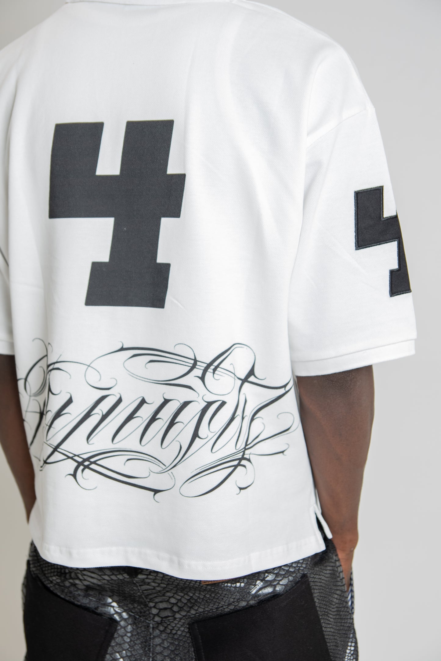Dynasty White Script Polo