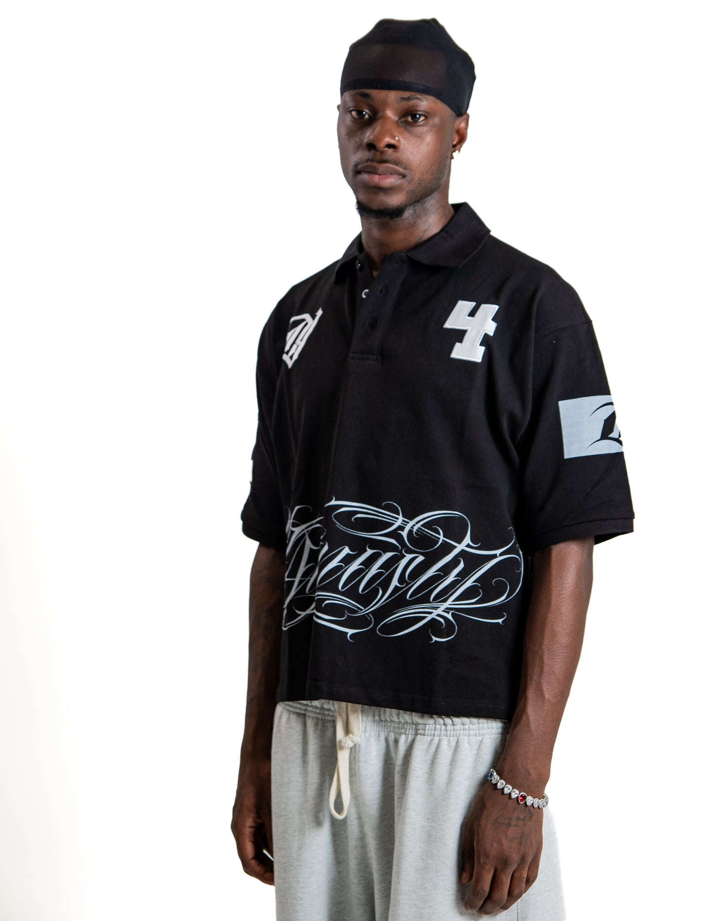 Dynasty Black Script Polo