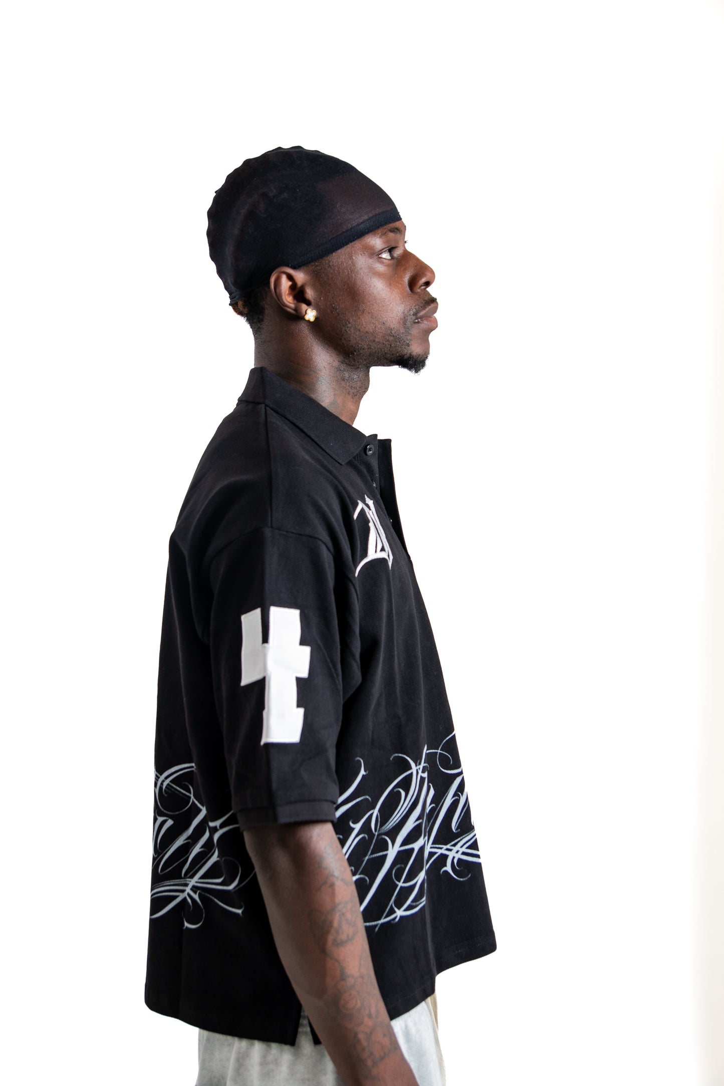 Dynasty Black Script Polo