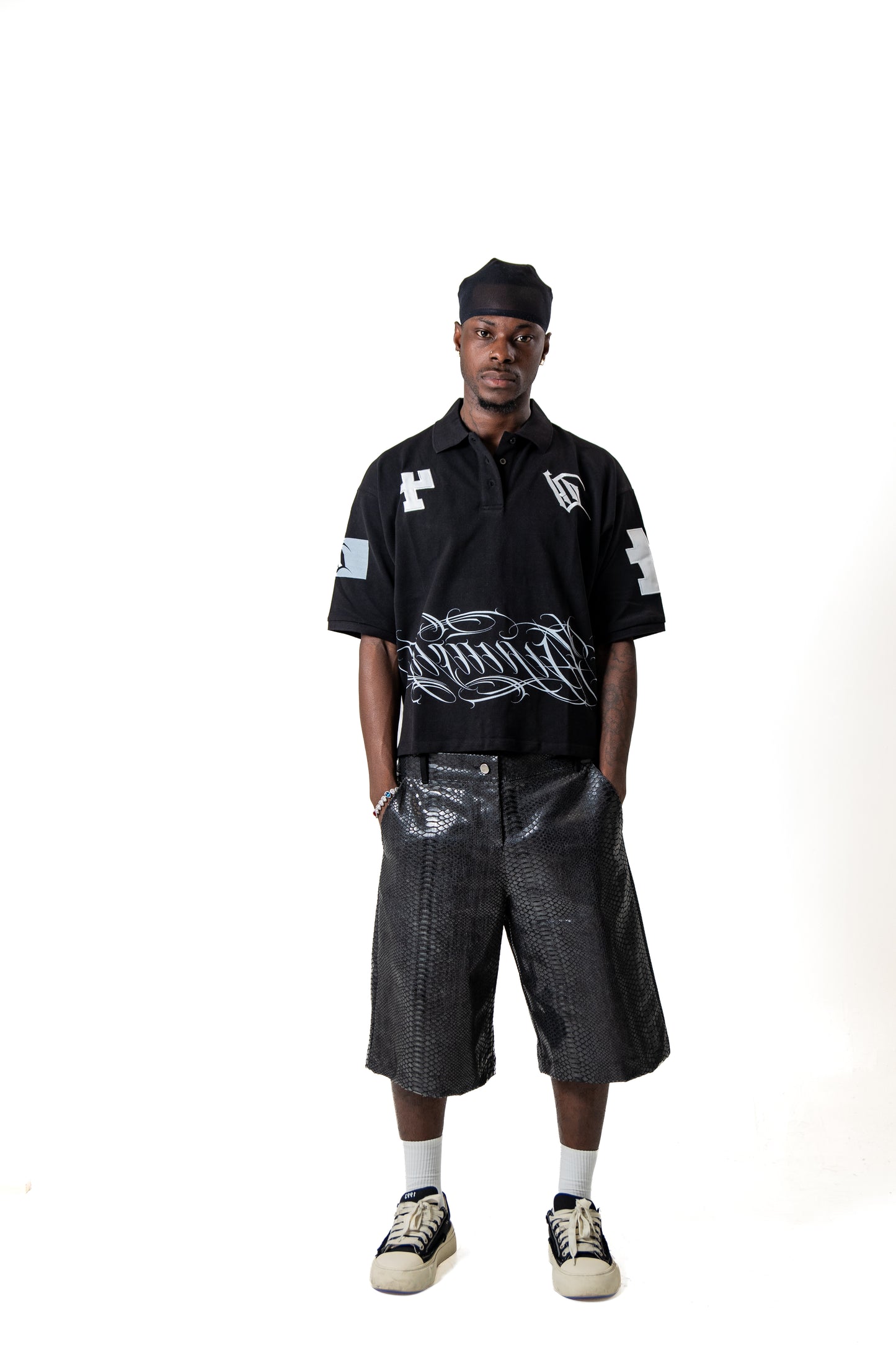 Dynasty Black Script Polo