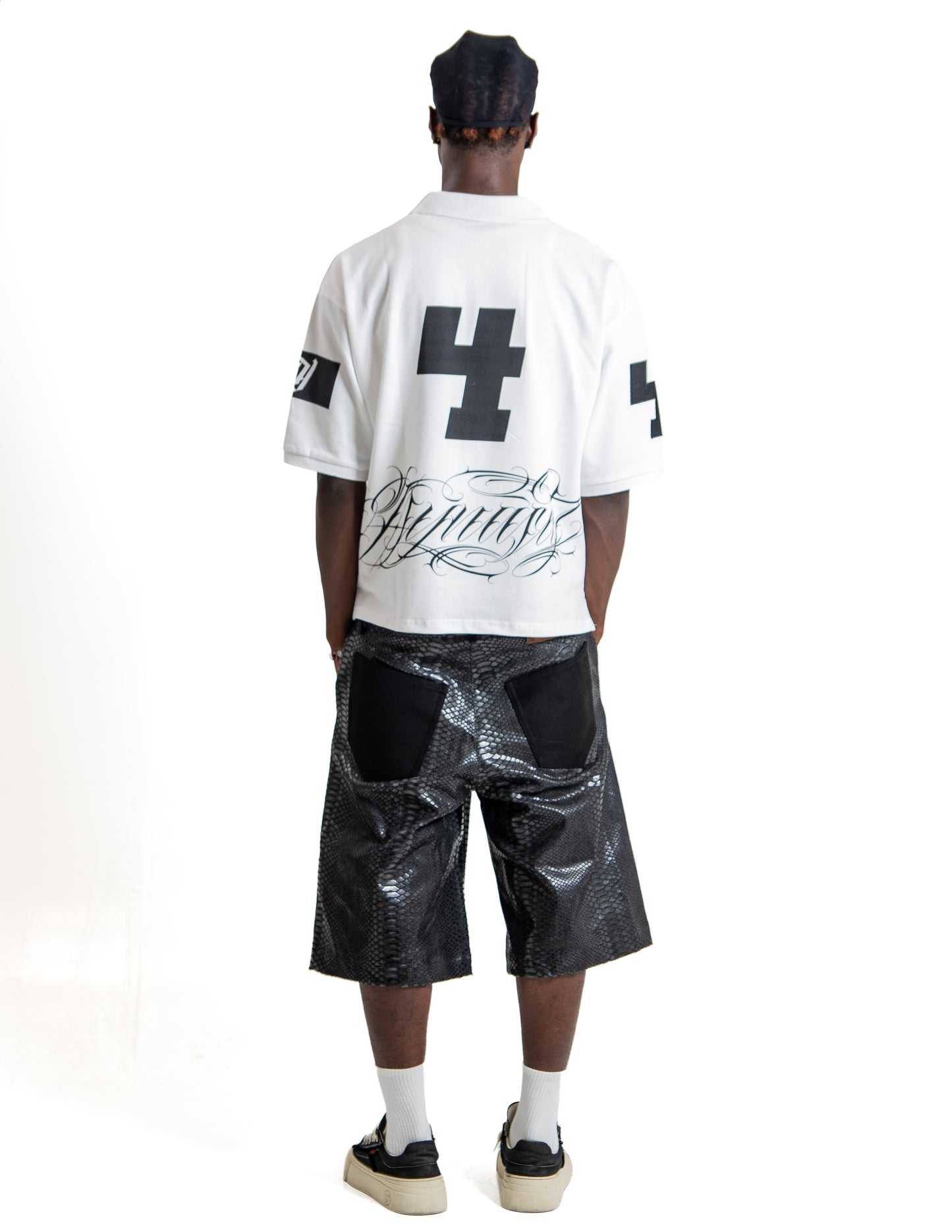 Dynasty White Script Polo
