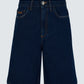 Jorts Baggy Dark Blue Fray
