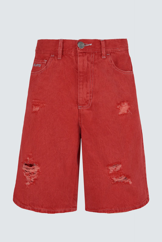 Jorts Baggy Red Damage
