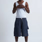 Jorts Work Blue