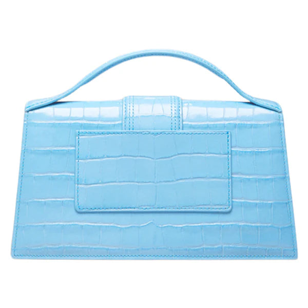 Jacquemus Grand Bambino Light Blue Croco