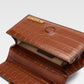 Jacquemus Le Bambino Croco Dark Brown