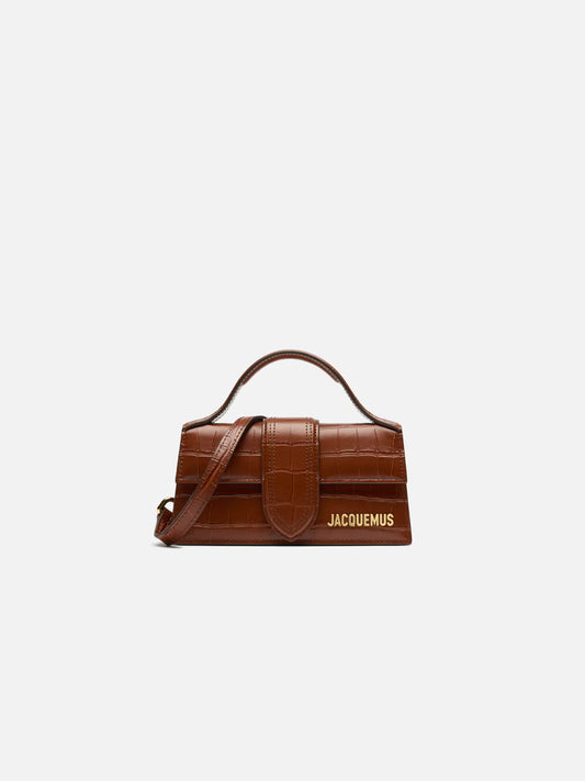 Jacquemus Le Bambino Croco Dark Brown