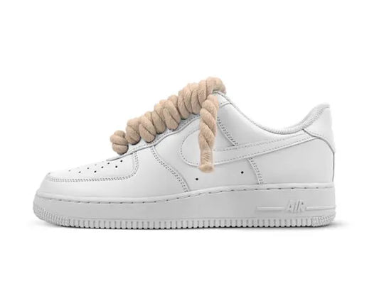 Nike Air Force 1 Rope Laces Custom Beige