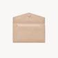 YSL Pochette UPTOWN in pelle goffrata grain de poudre Dark Beige