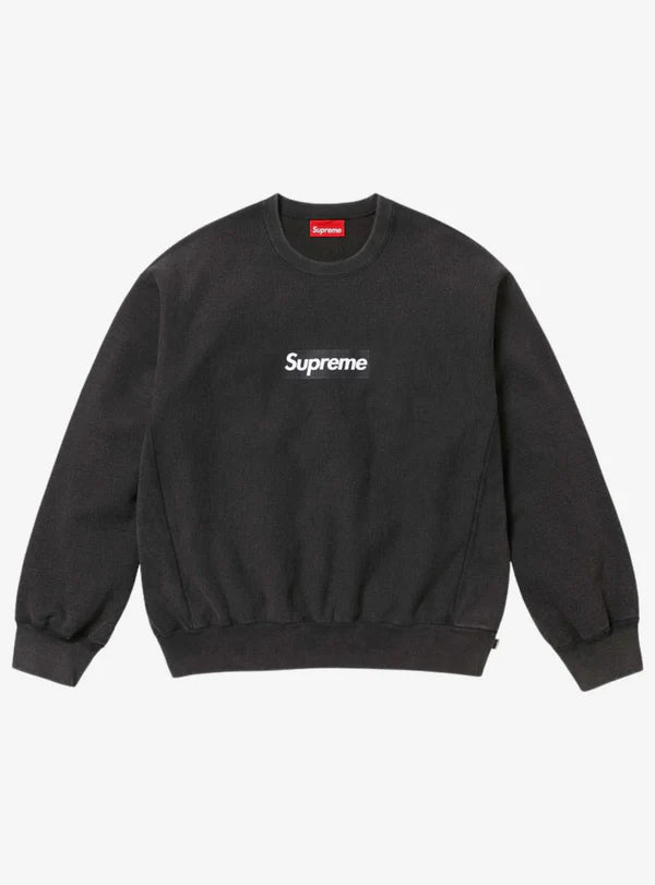 Supreme Washed Box Logo Crewneck Black