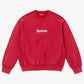 Supreme Washed Box Logo Crewneck Red