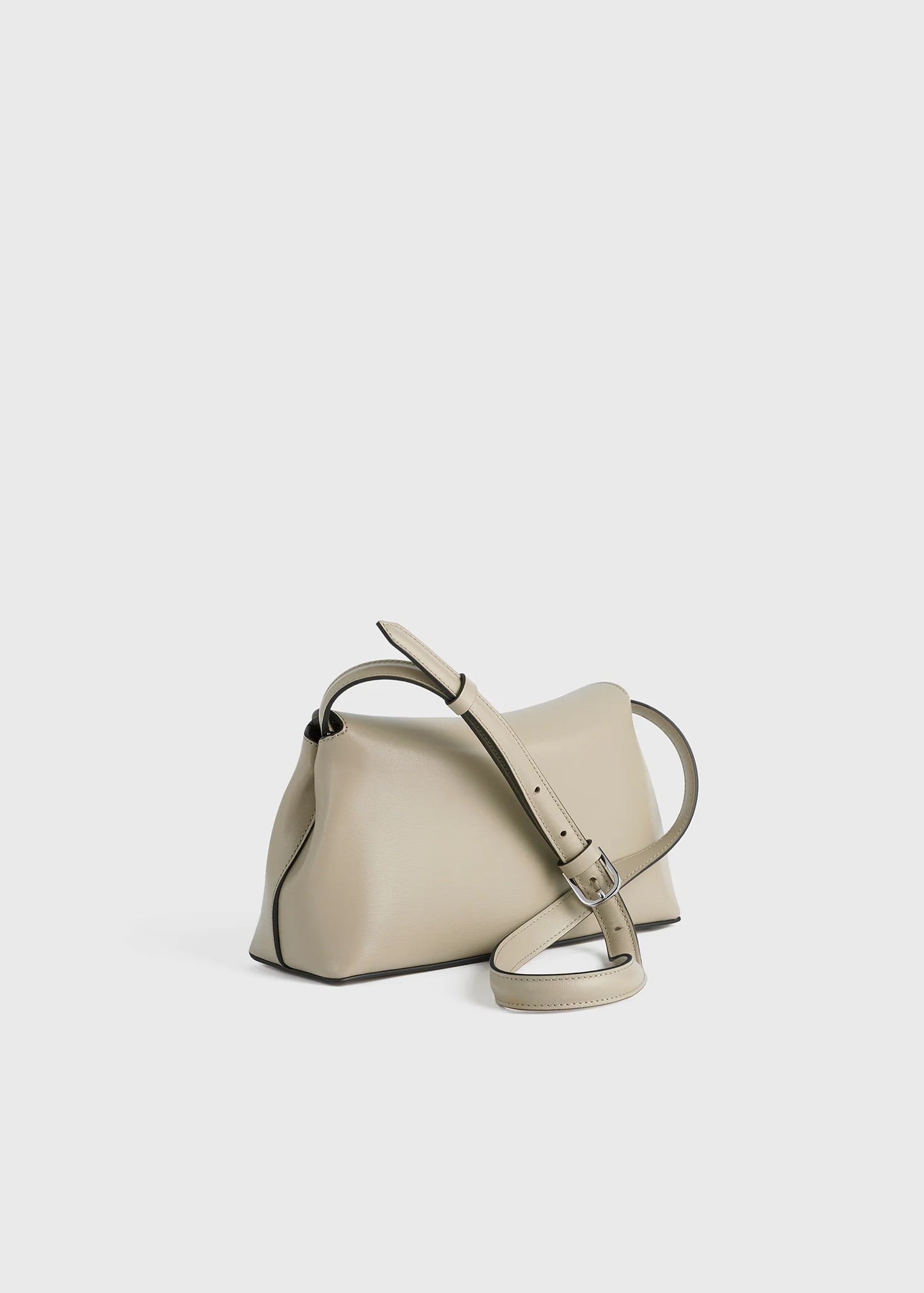 Toteme T-Lock leather clutch fawn