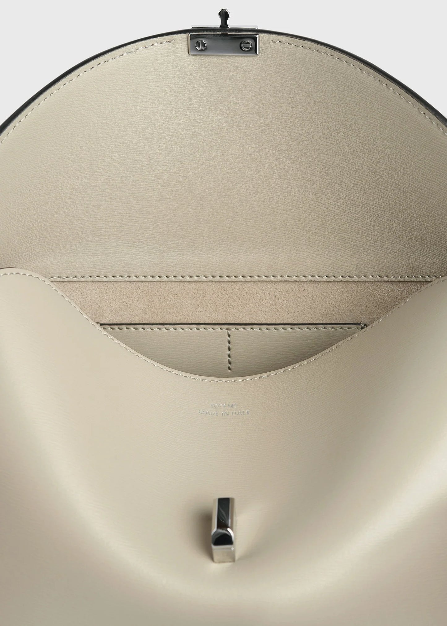 Toteme T-Lock leather clutch fawn