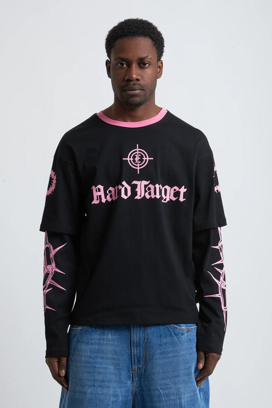Tee Hard Target Double Sleeve Black