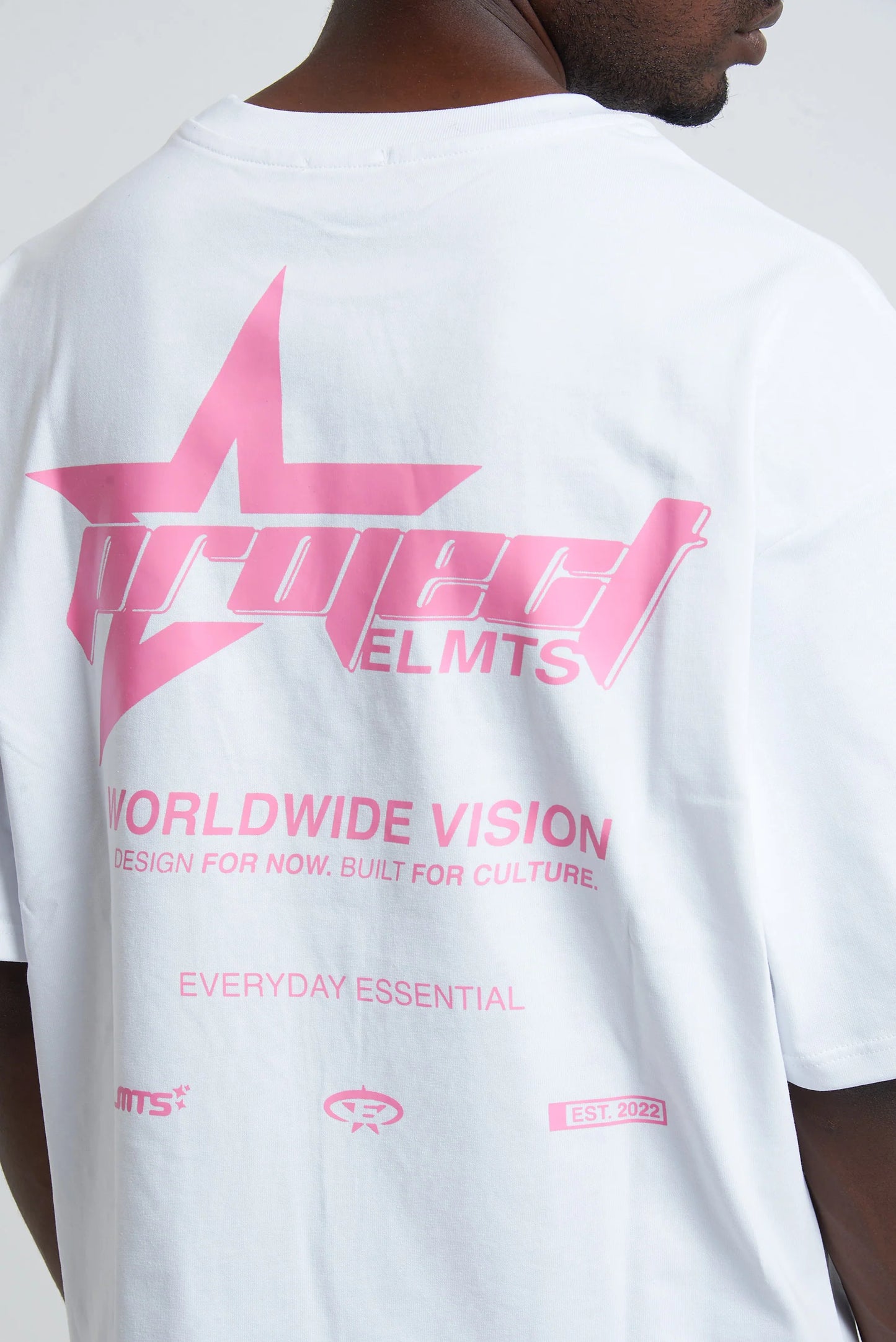 Tee Project Elmts White-Pink