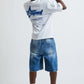 Tee Project Elmts White-Royal