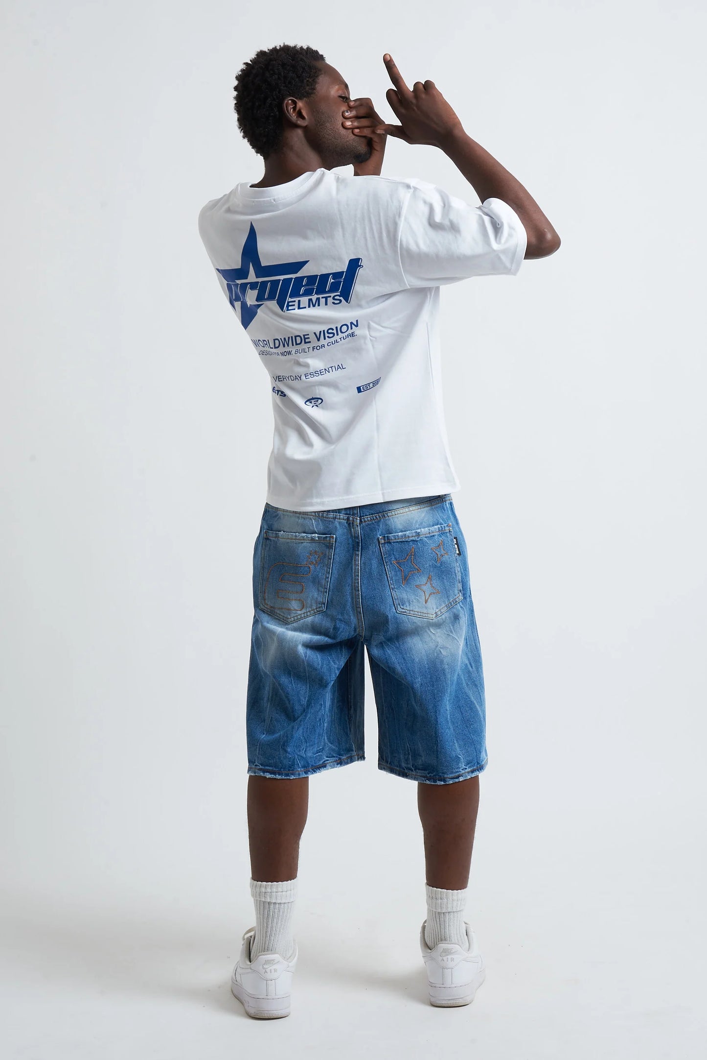 Tee Project Elmts White-Royal