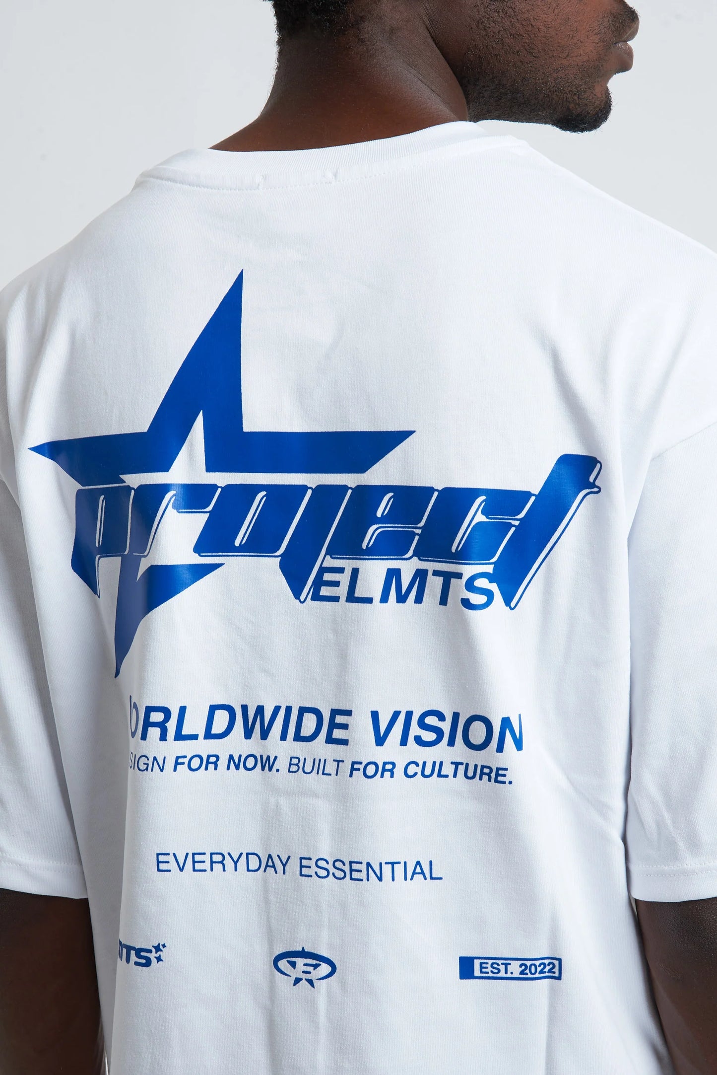 Tee Project Elmts White-Royal