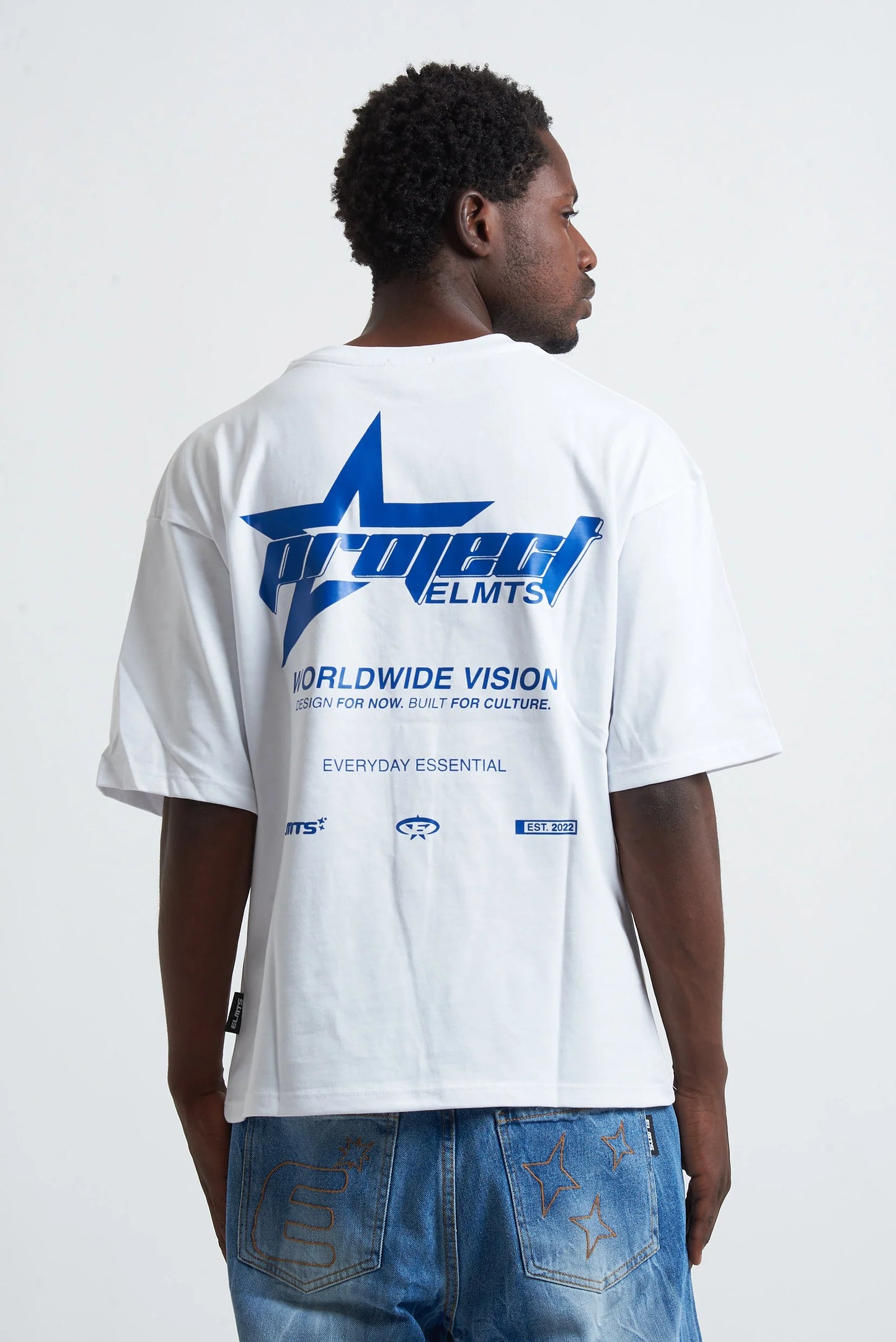 Tee Project Elmts White-Royal