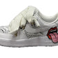 Nike Air Force 1 Double Rope Laces Custom Bandana White