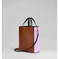 Marni Mini borsa MUSEO SOFT in pelle rosa e marrone