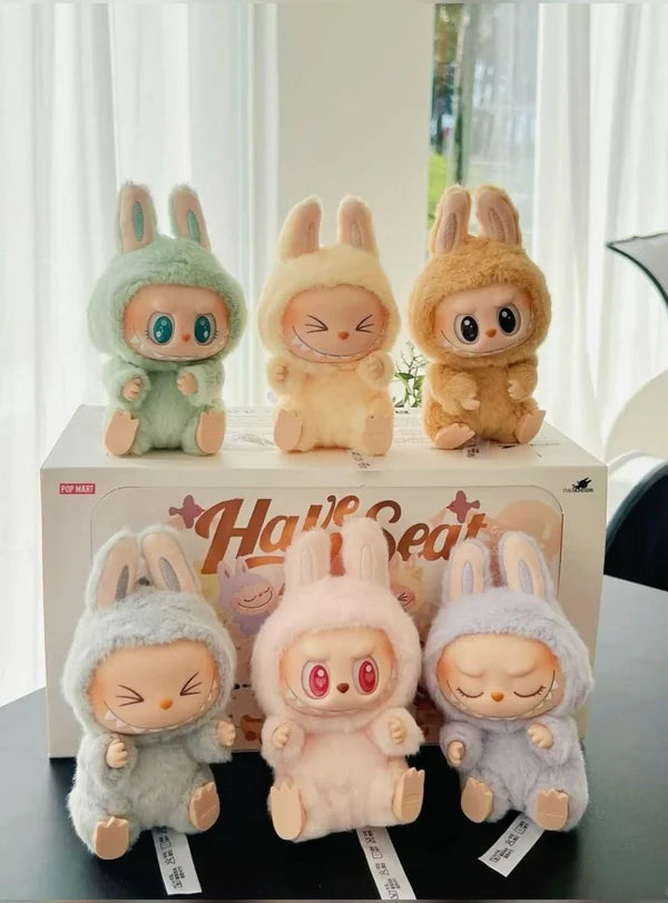 BOX 6 Pop Mart Labubu The Monsters Have A Seat Series Vinyl Plush Pendant